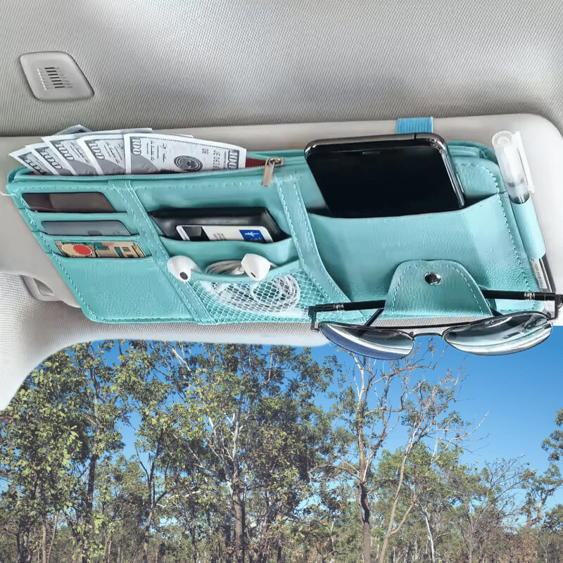 Car Sun Visor Leather Organiser