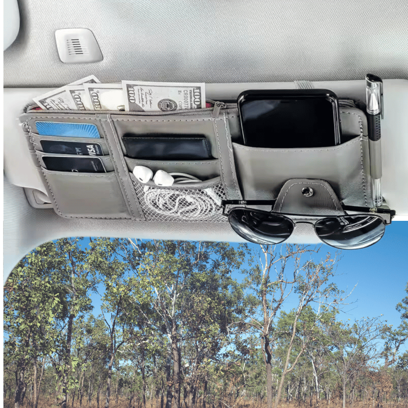 Car Sun Visor Leather Organiser