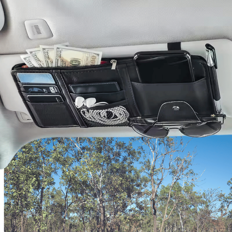 Car Sun Visor Leather Organiser