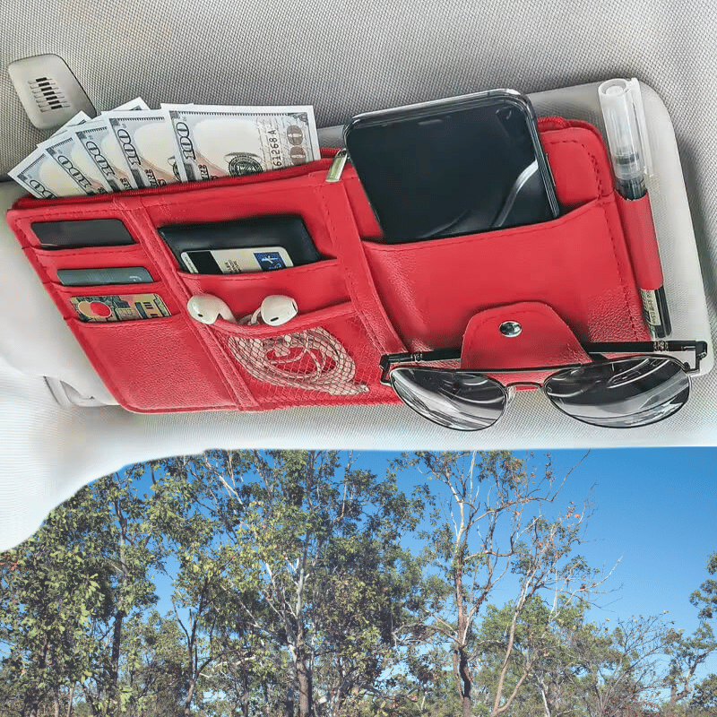 Car Sun Visor Leather Organiser