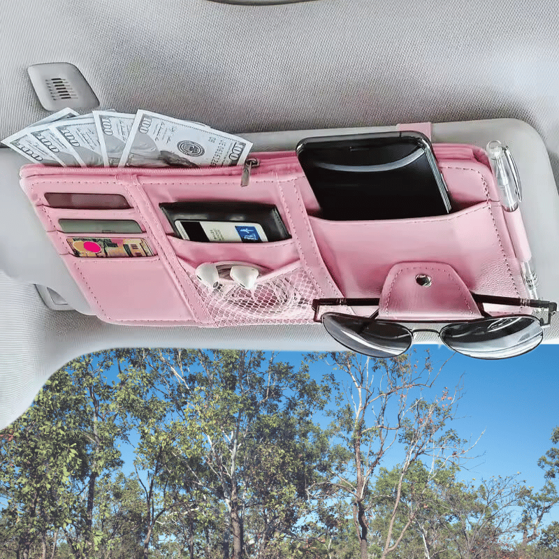 Car Sun Visor Leather Organiser