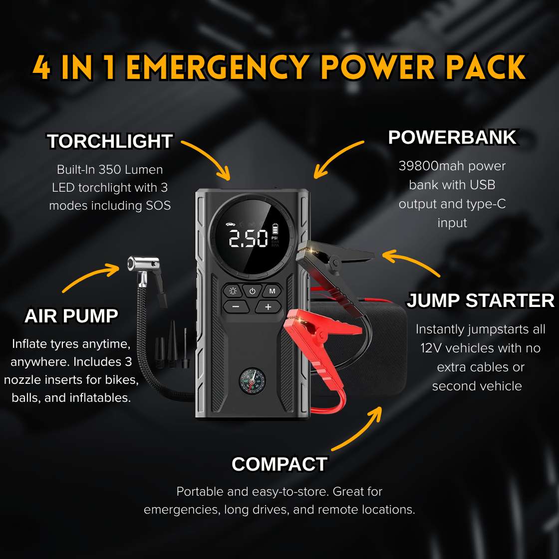 Jump Starter Power Pack