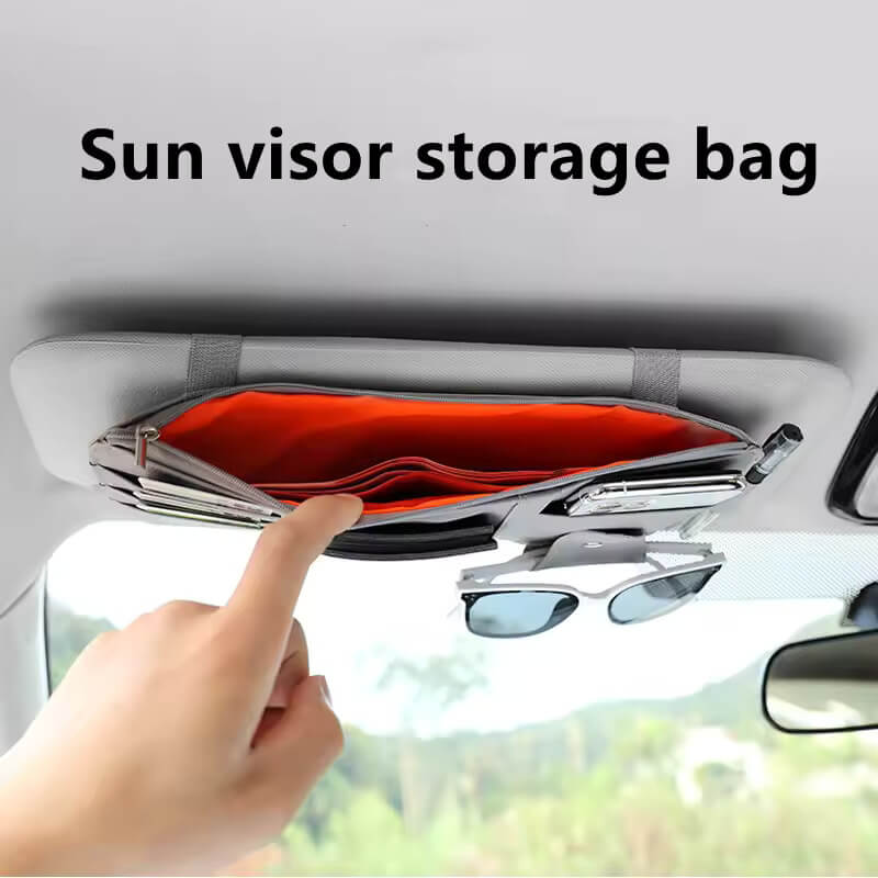 Car Sun Visor Leather Organiser