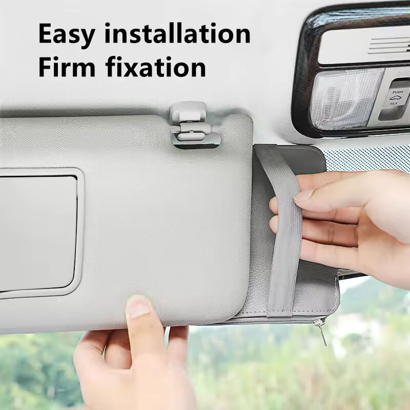 Car Sun Visor Leather Organiser